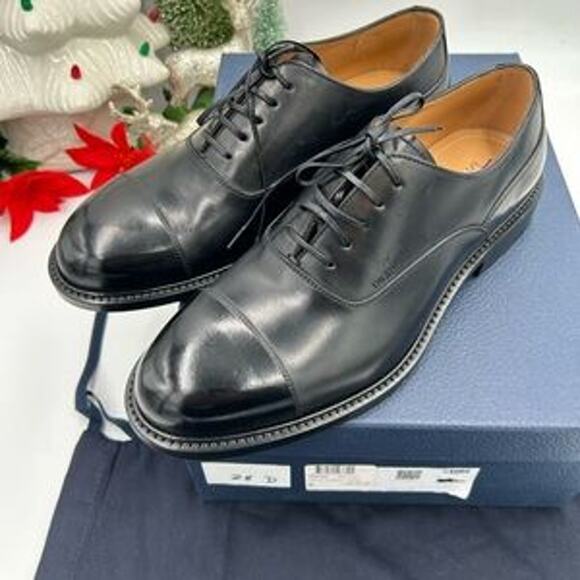 Dior Men's embassy, Black Leather Oxford Shoes size 42 made in Italy - Picture 9 of 14
